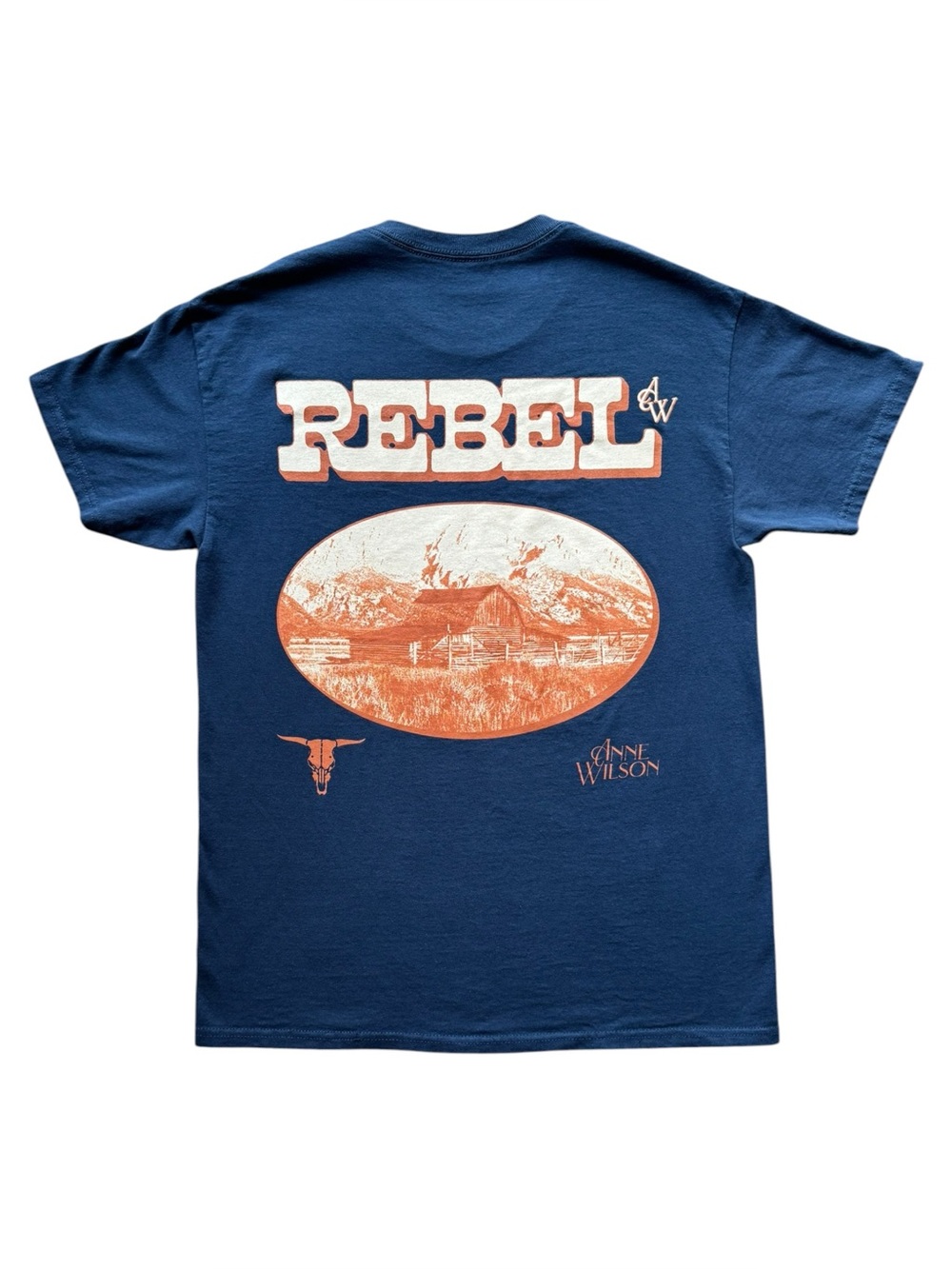 Anne Wilson Christian Rebel Graphic T-Shirt Navy Blue M